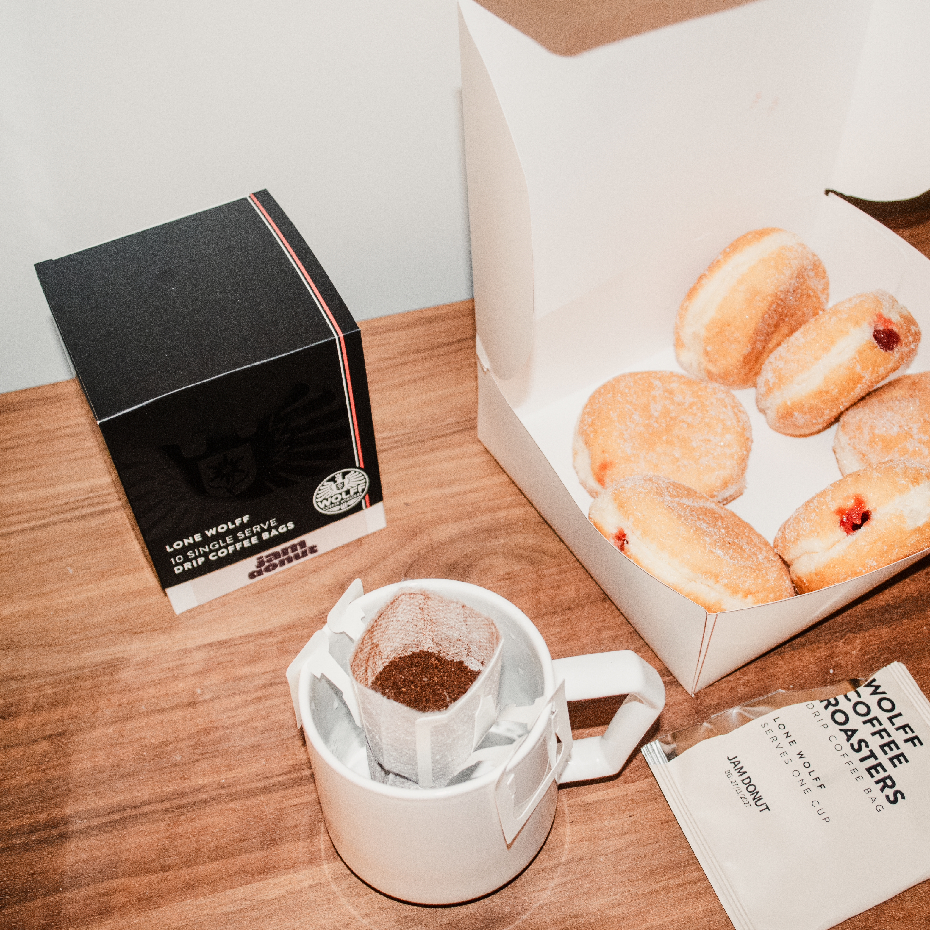 Jam Donut Drip Brew Bags