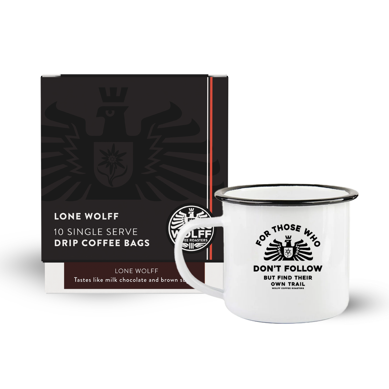 Enamel Mug & Drip Coffee Bags