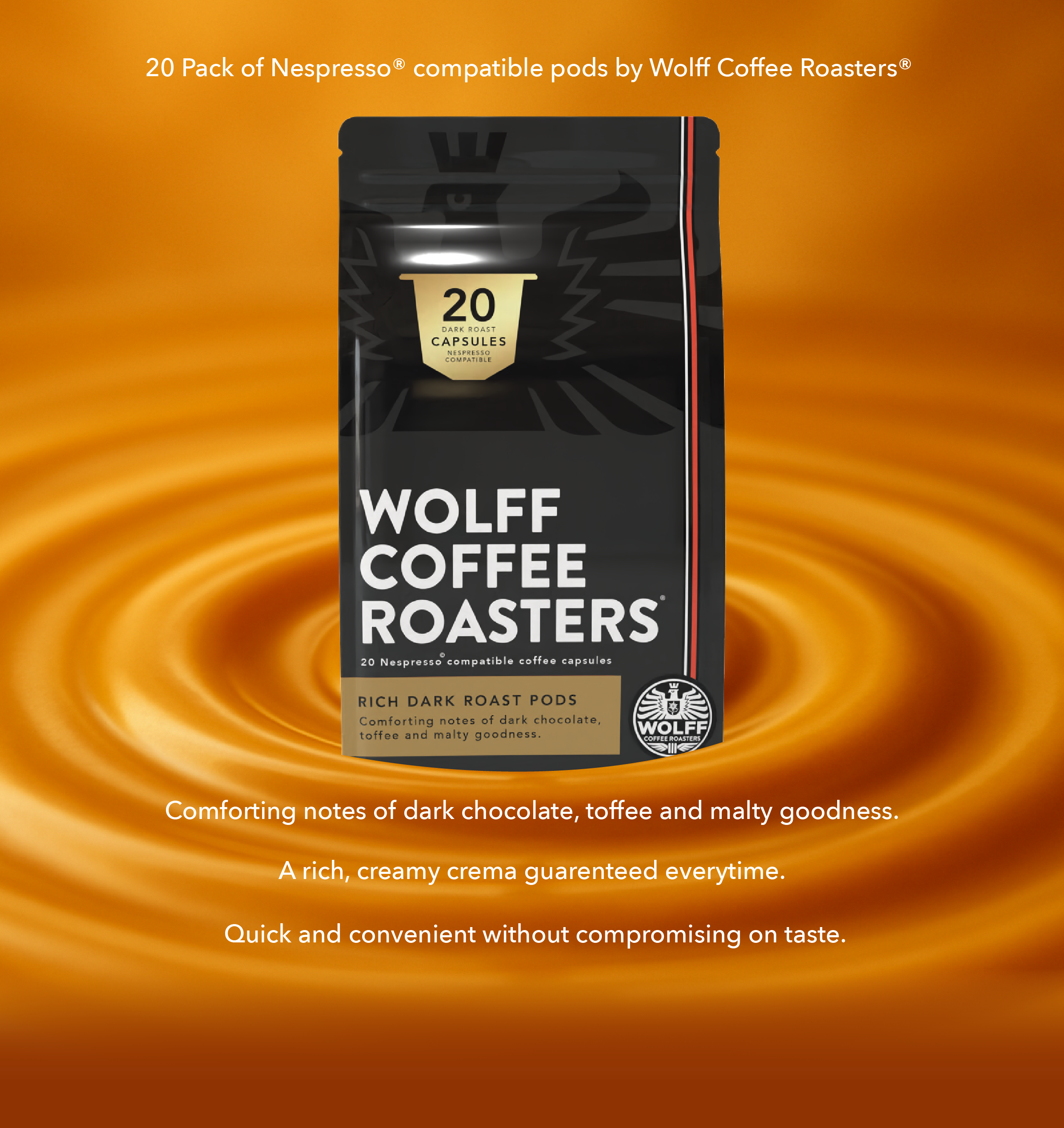 Rich Dark Roast Coffee Capsules – Nespresso® Compatible Pods