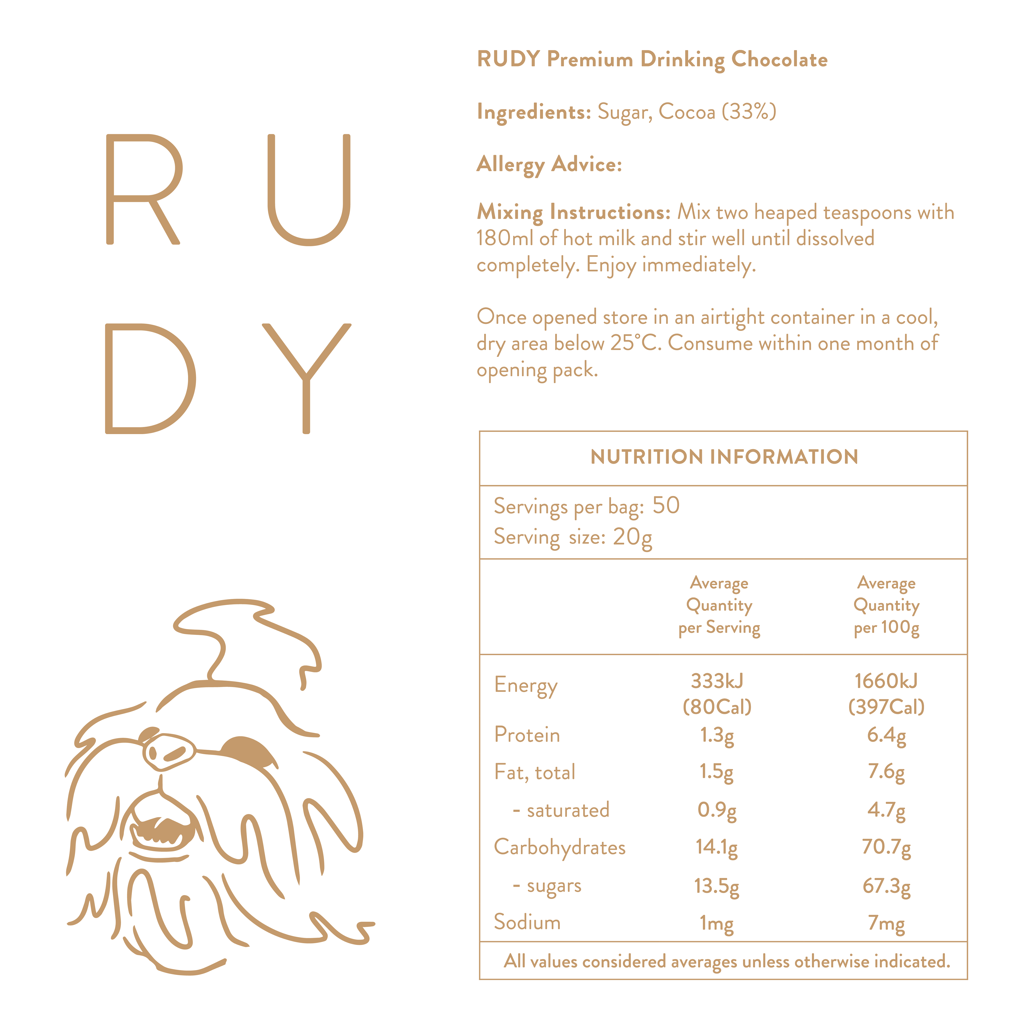 Rudy Drinking Chocolate - Wolff Coffee Roasters