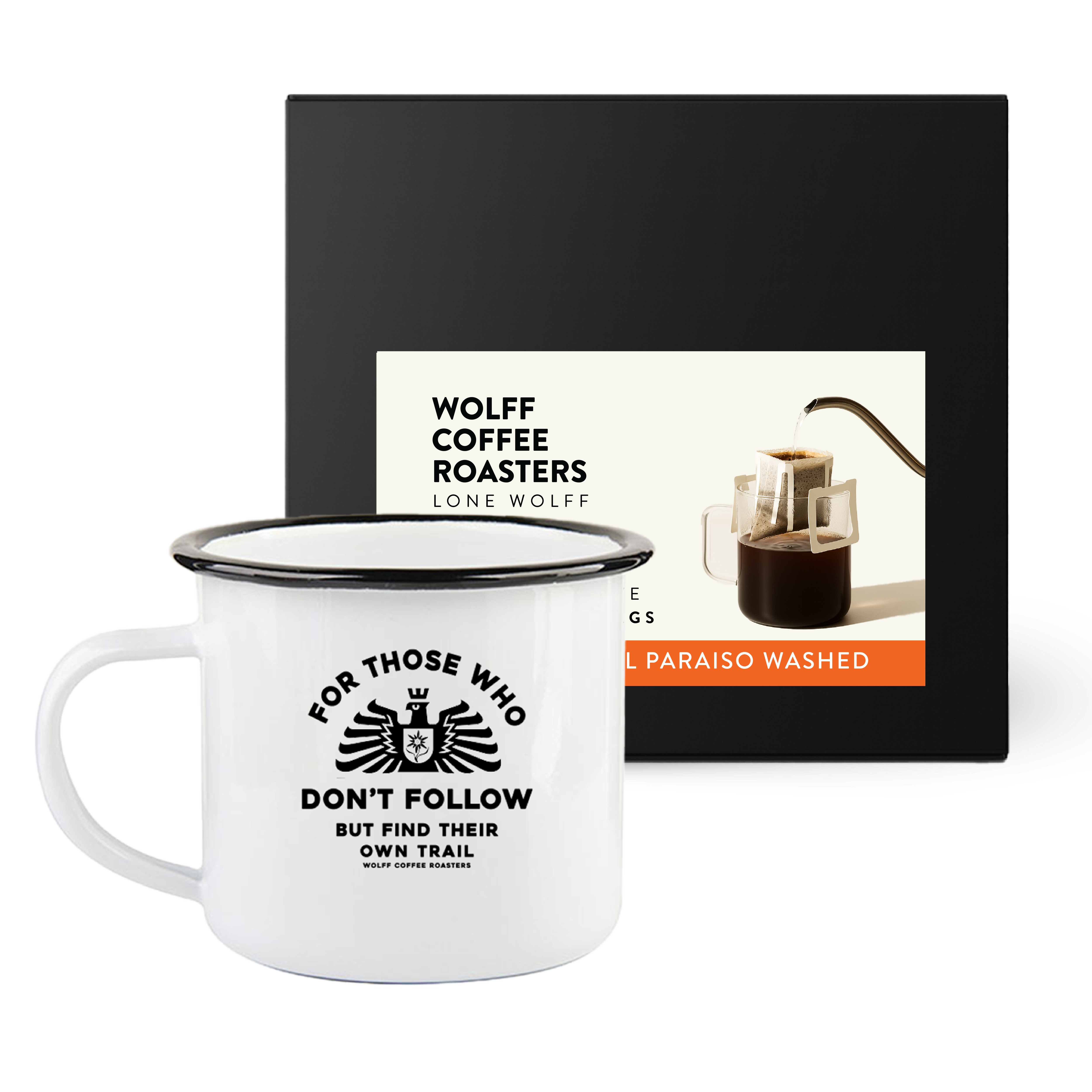 Enamel Mug + Drip Coffee Bags Bundle