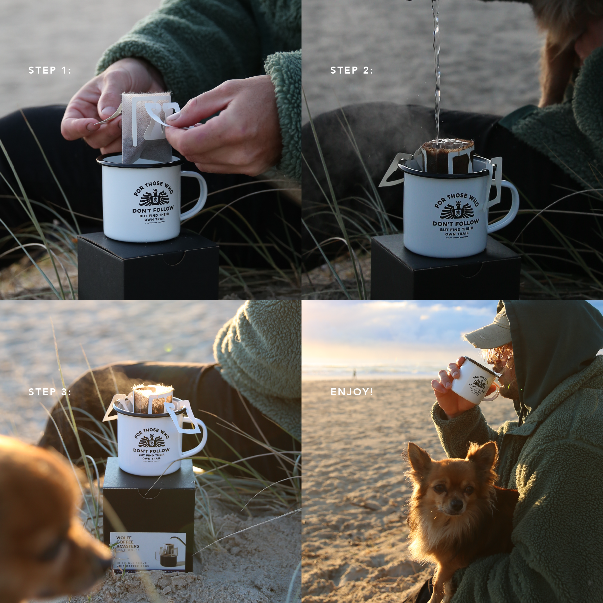 Enamel Mug + Drip Coffee Bags Bundle