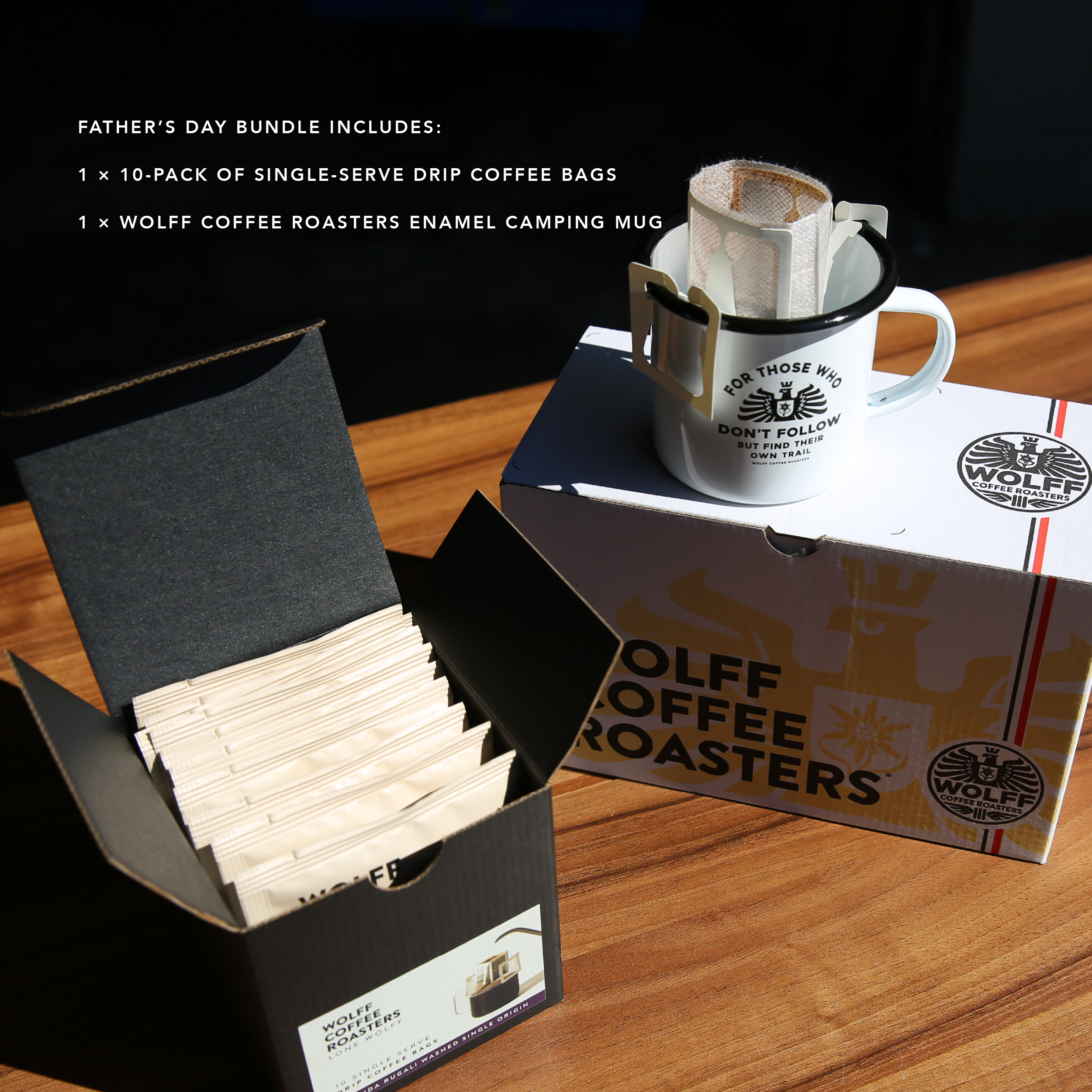 Enamel Mug + Drip Coffee Bags Bundle