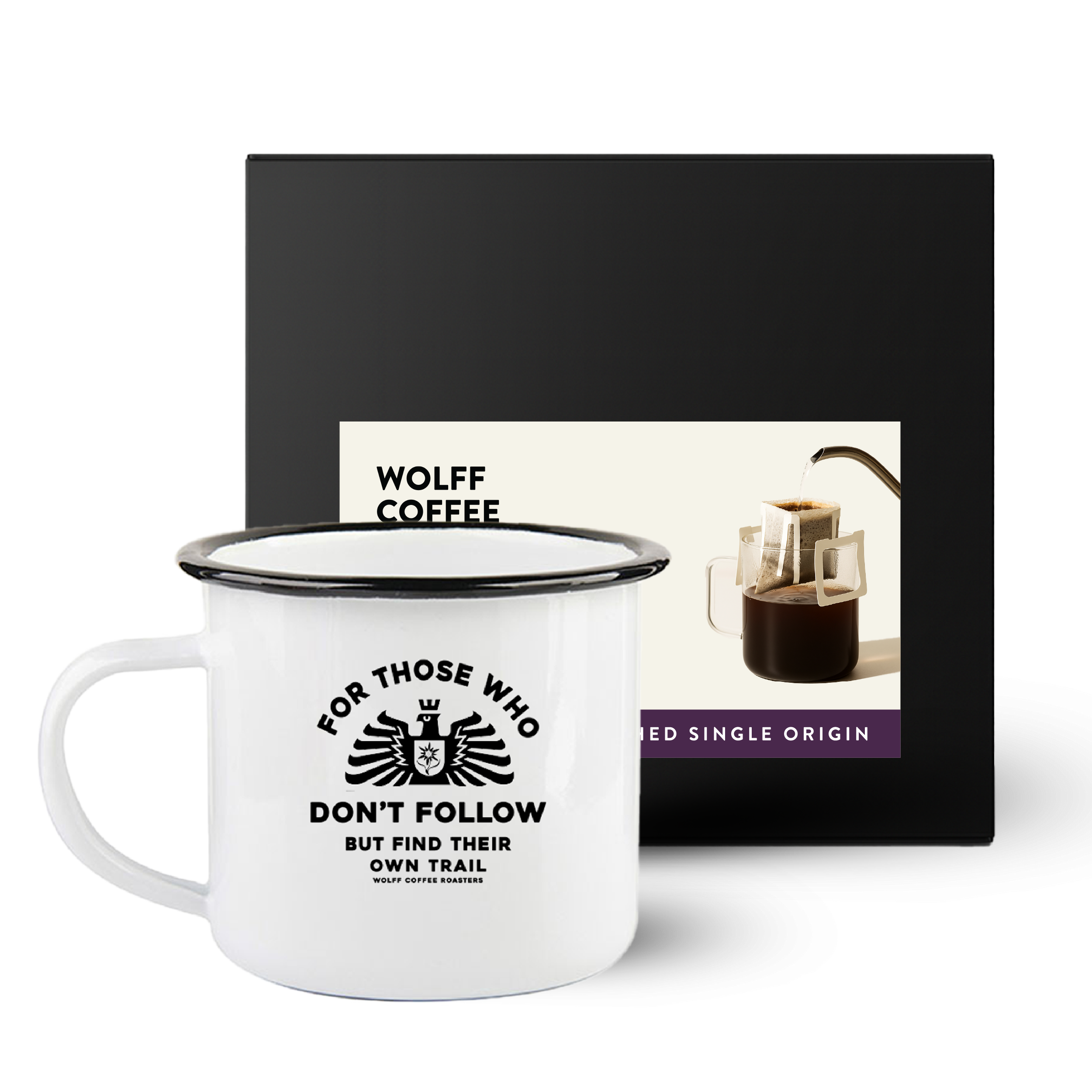 Enamel Mug + Drip Coffee Bags Bundle