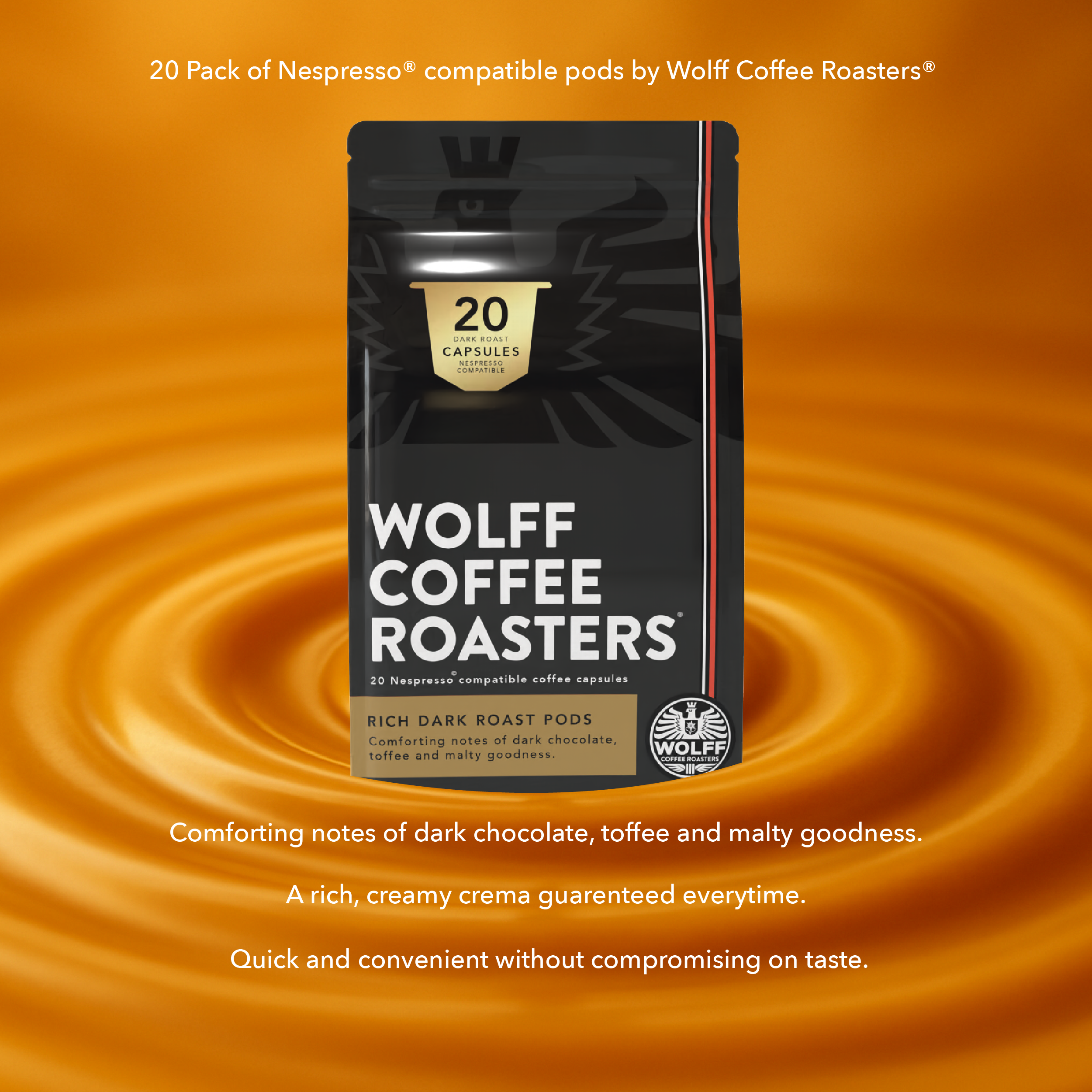 Rich Dark Roast Coffee Capsules – Nespresso® Compatible Pods
