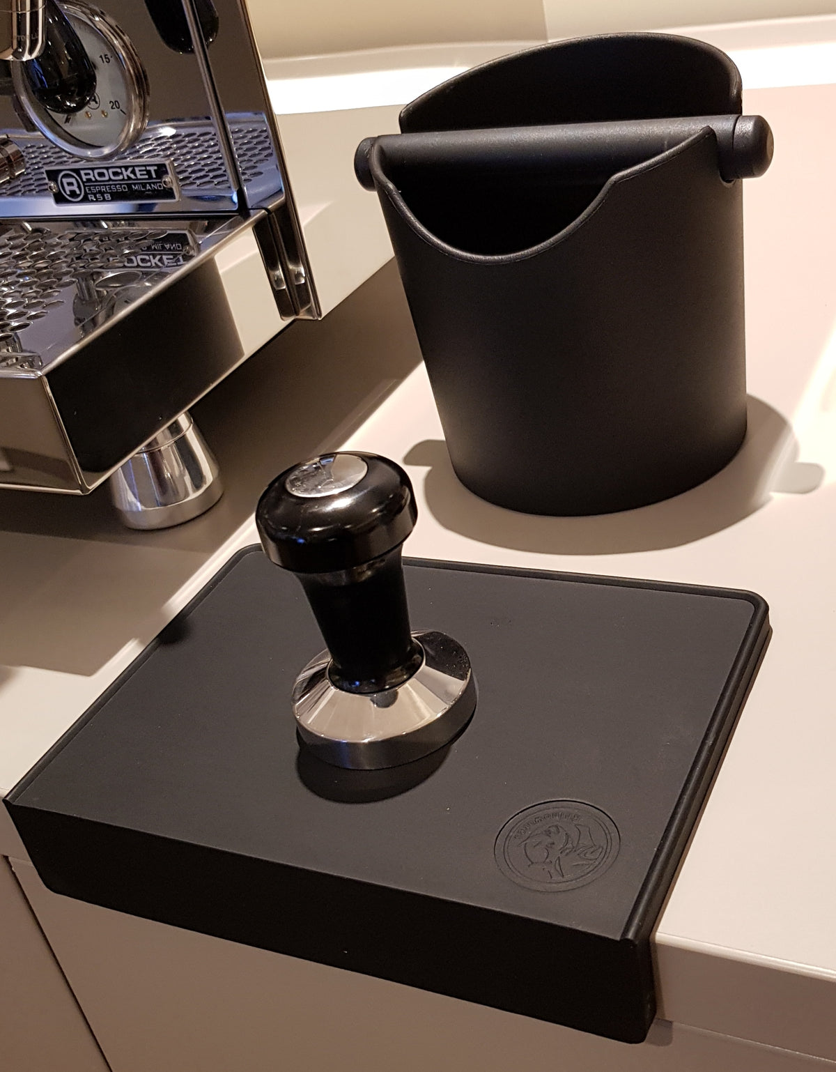 Rhino Classic Tamper Mat Corner - Wolff Coffee Roasters Specialty 